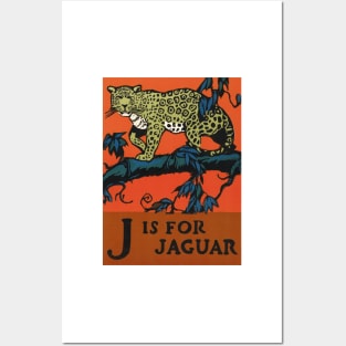 J is for Jaguar ABC Designed and Cut on Wood by CB Falls Posters and Art